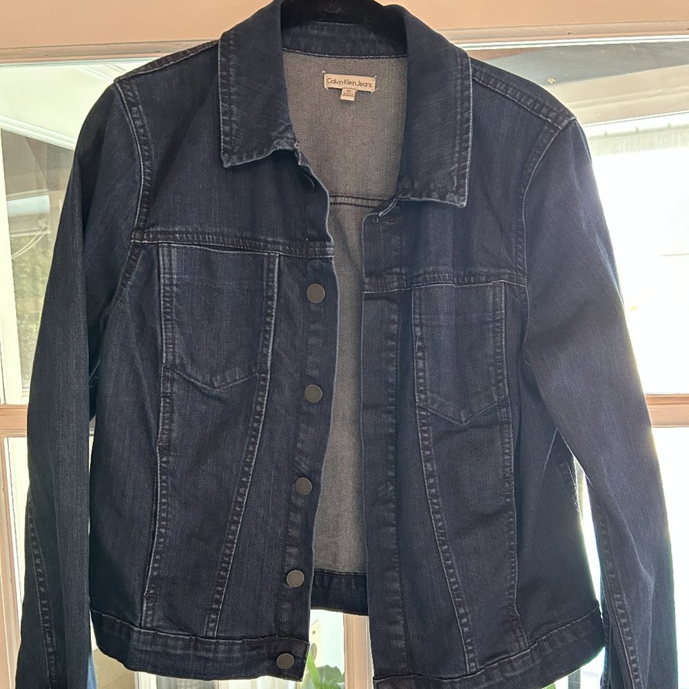 Women's Size M Calvin Klein Dark Indigo Jean Jacket